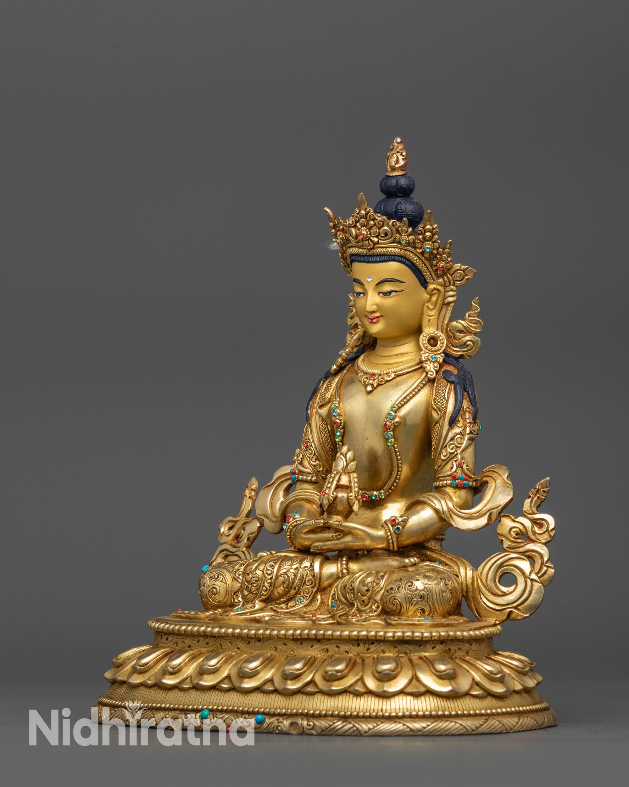 Longevity Deity Amitayus Sculpture | Authentic Tibetan Buddhist Artwork