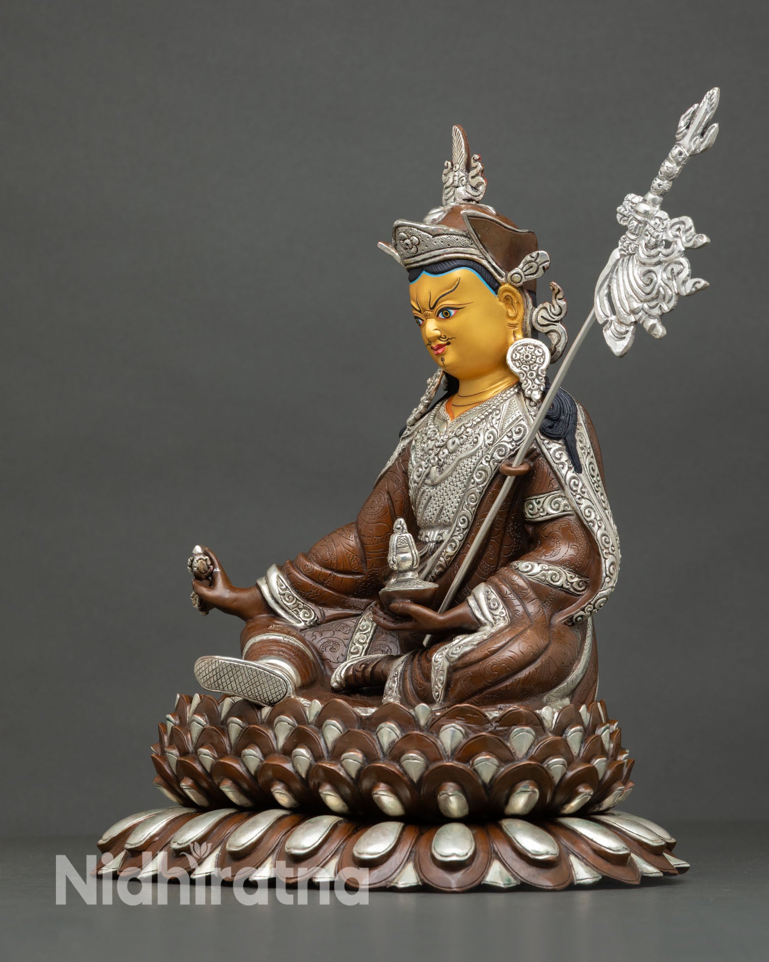 Guru Rinpoche Statue | Lost Wax Hand-Carved Buddhist Art