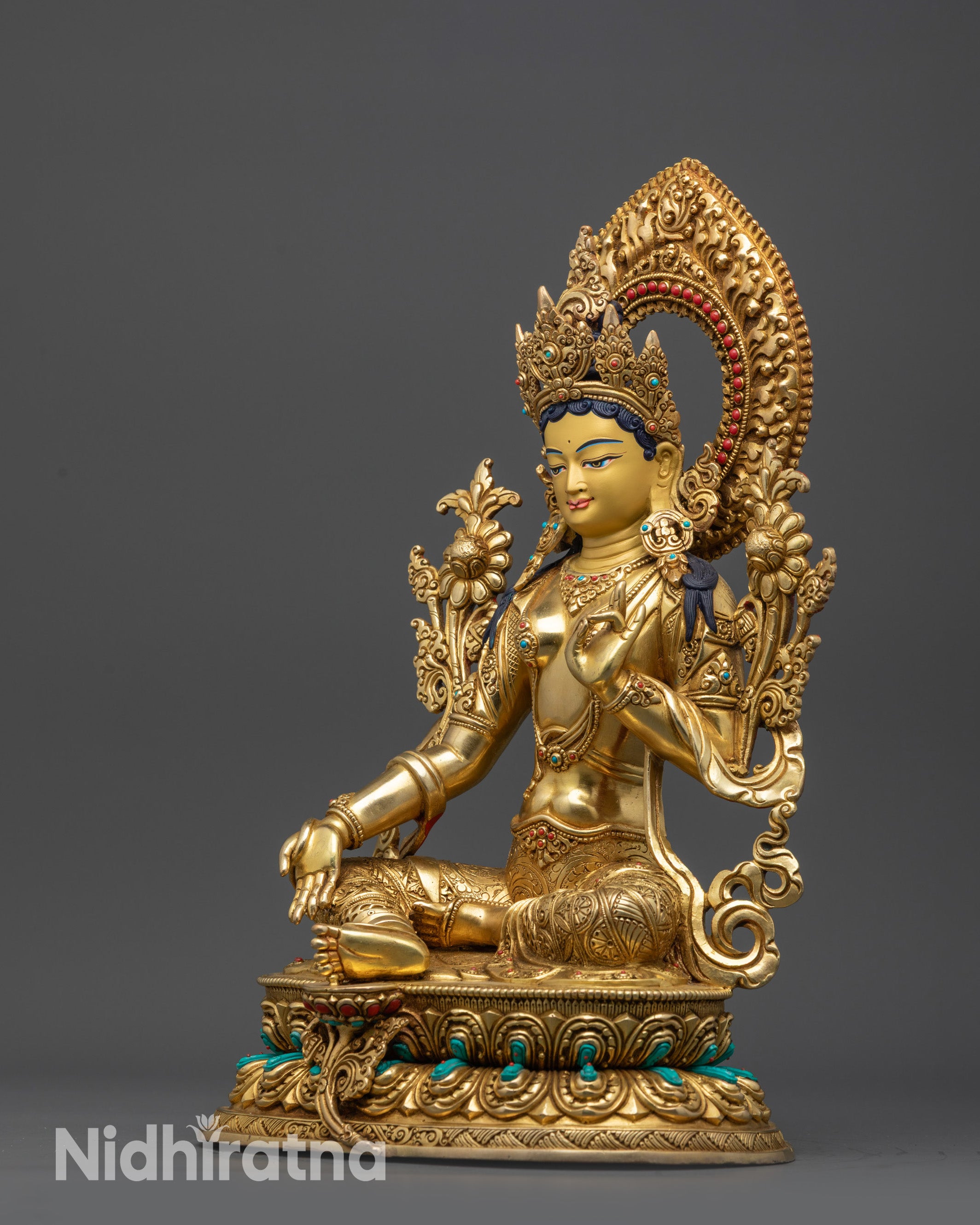 Divine Green Tara Statue | Nepalese Handcrafted Goddess of Compassion