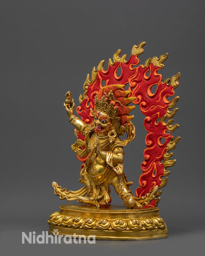 Buddhist Dharma Protector Deity Vajrapani Statue | Nepalese Craft