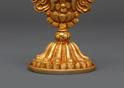 3" Gold Fire-Gilded Ashtamangala Set | Symbol of Universal Harmony