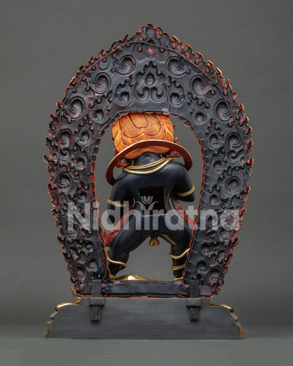 Black Dzambhala Statue | Traditional Buddhist Craftsmanship