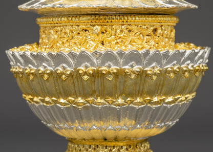 Tibetan Neshi  Rice Pot for Buddhist Offering and Altar Rituals