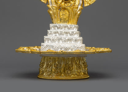 Tibetan Copper Torma Offering | Ritual Element for Buddhist Altars