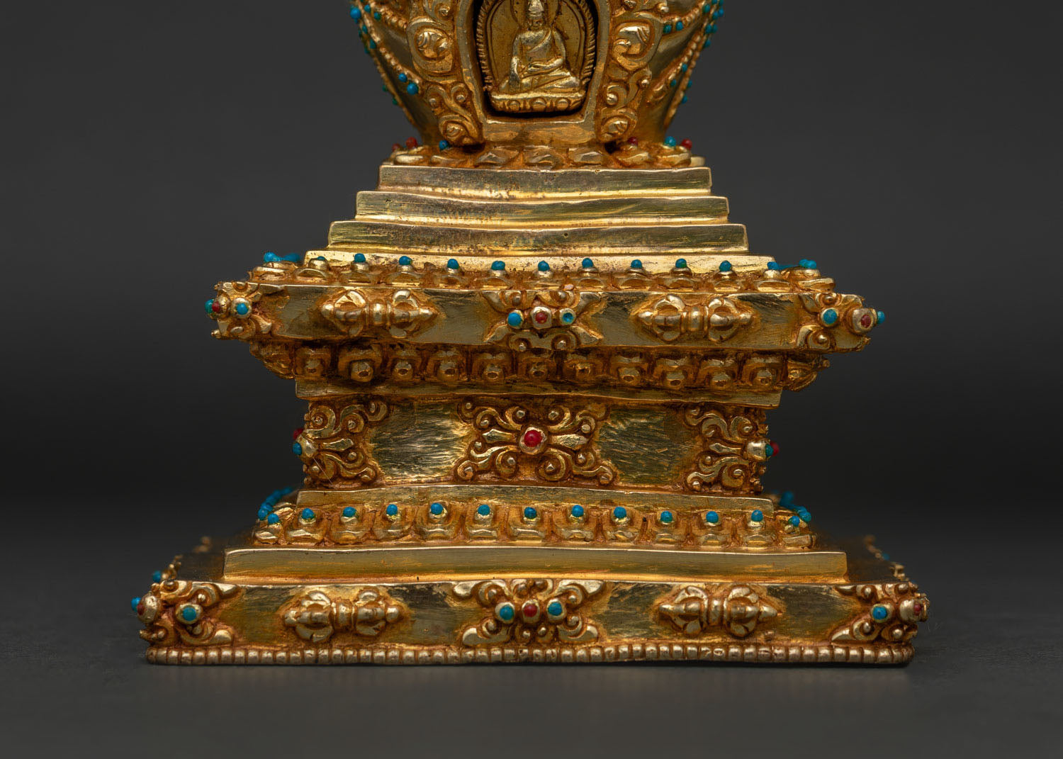 24K Gold-Plated Shakyamuni Buddha Stupa | Made in Nepal