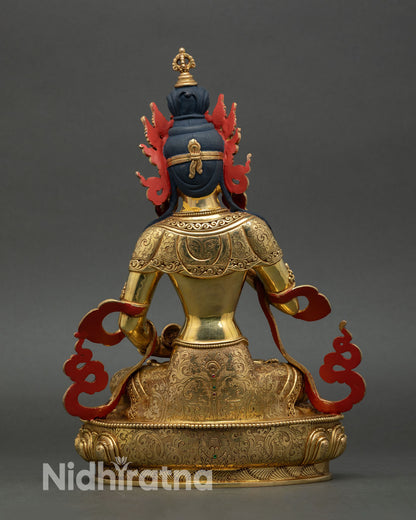 Vajrasattva Statue | 24K Gold Fire-Gilded Copper Artwork