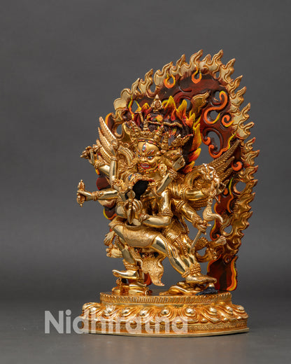 Tibetan Vajrakilaya Statue - Wrathful Deity of Obstacle Removal