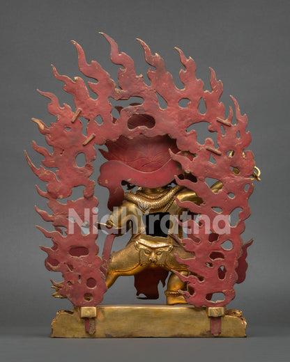 Vajrapani Statue | Handmade 24K Gold-Fire Gilded Copper Art