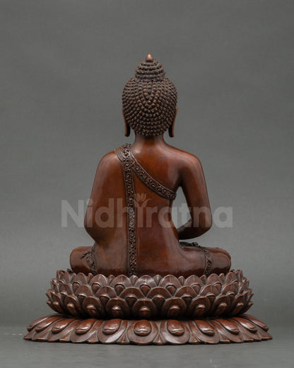 Oxidized Amitabha Buddha Sculpture | Himalayan Handmade
