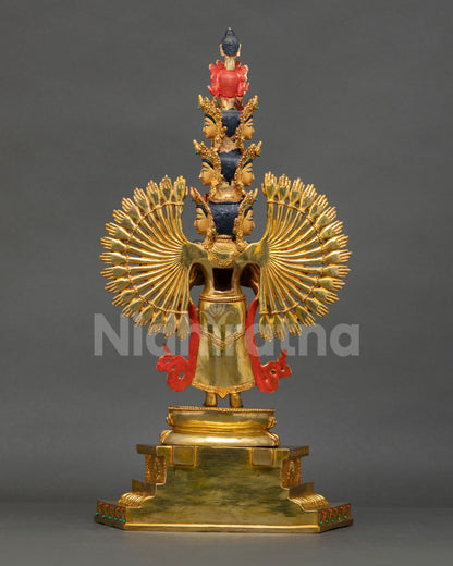 1000 Armed Chenrezig Statue | Handmade Tibetan Art