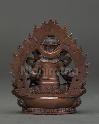 Oxidized Dzambhala Sculpture | Buddhist God of Wealth