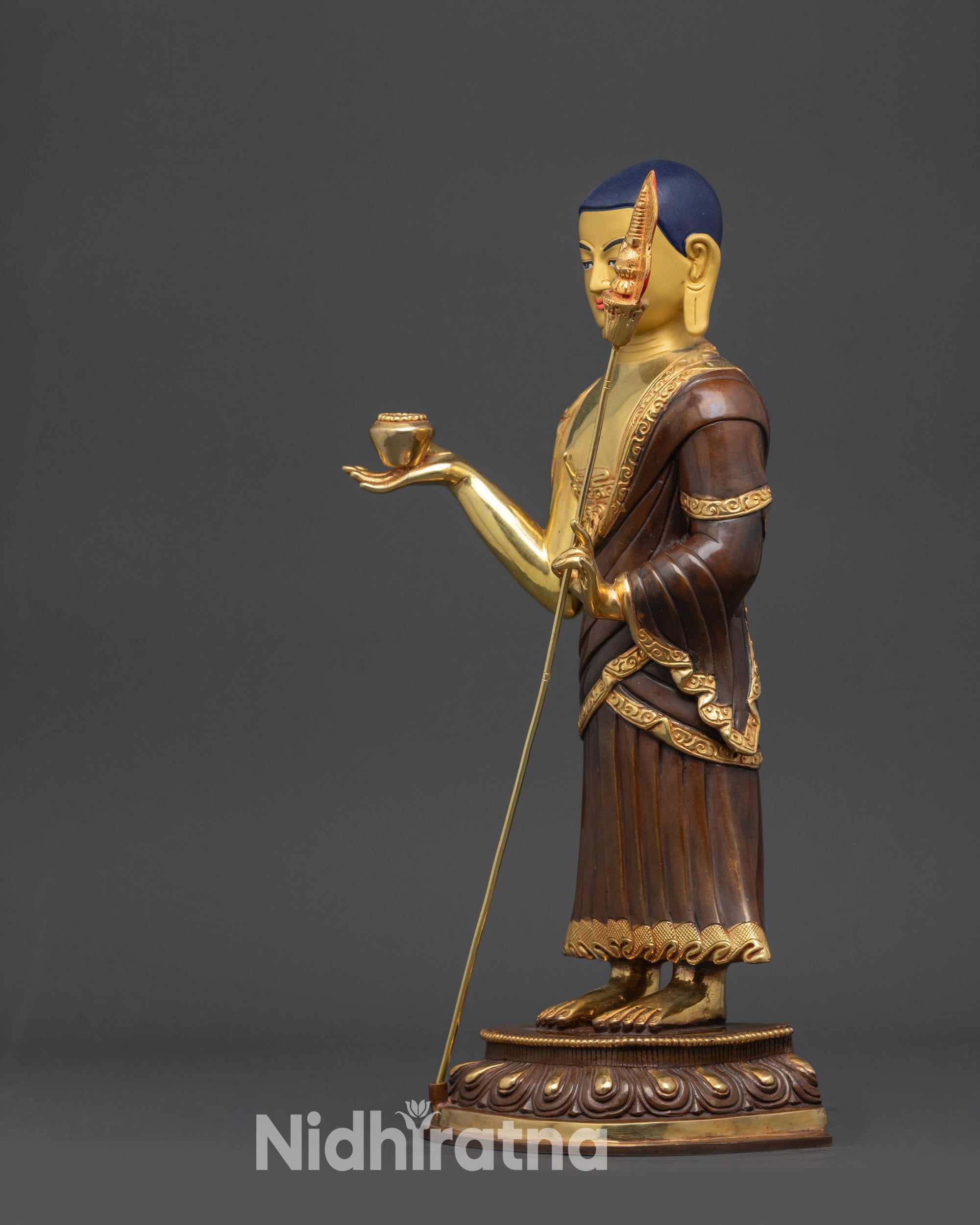 Gautama Buddha and Disciples Statue | Traditional Buddhist Sculpture