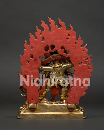Red Dzambhala Statue | Authentic Nepalese Craftsmanship