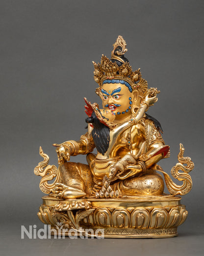 Green Dzambhala Statue | Buddhist Wealth Deity