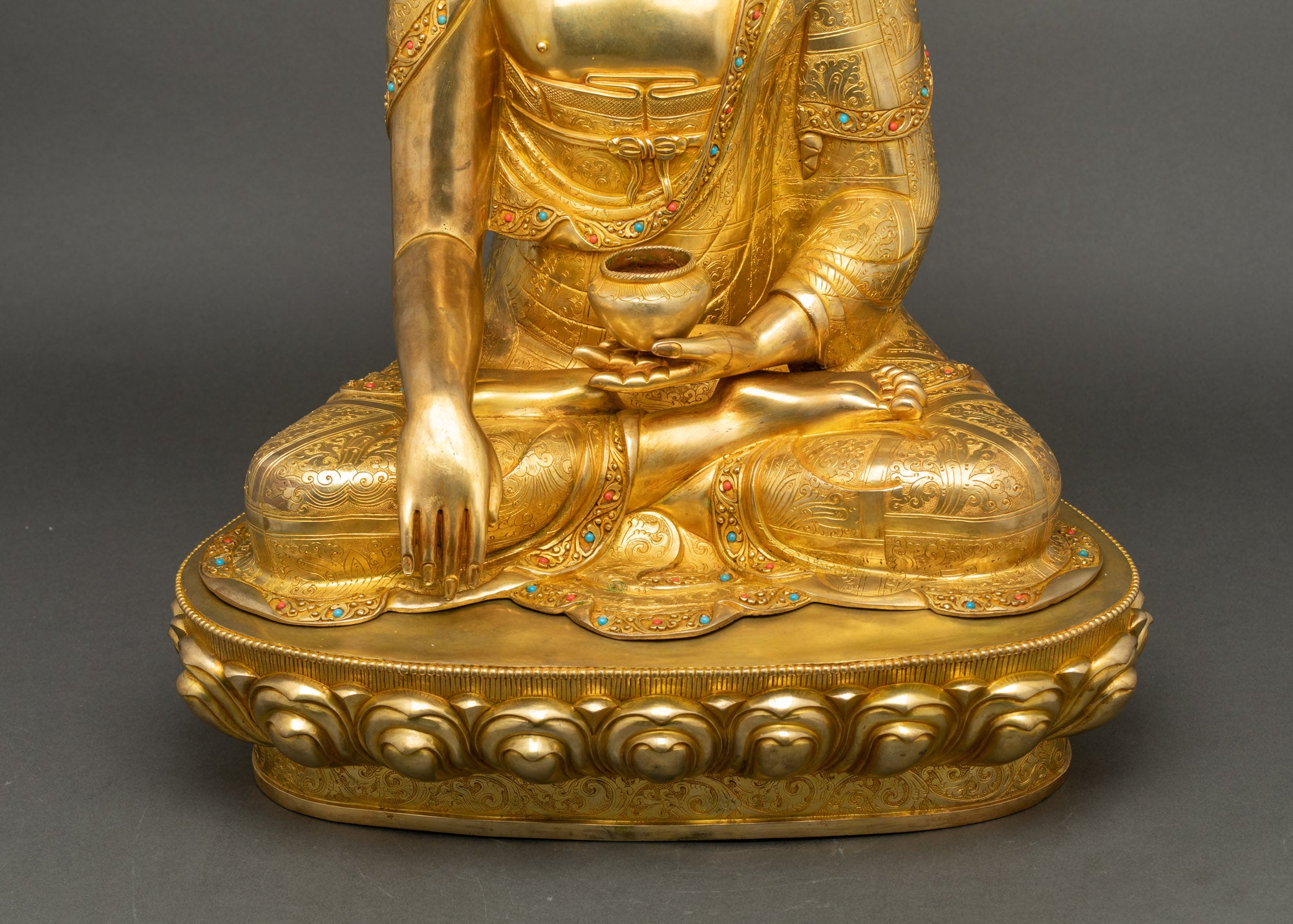 Handmade Shakyamuni Buddha with Disciples Statue | Spiritual Artwork