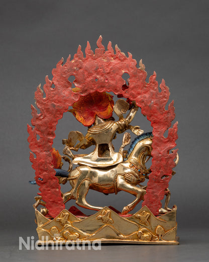 Palden Lhamo Meditation Statue | Nepalese Protector Goddess Idol