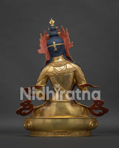 The Vajrasattva Statue | 24K Gold Fire-Gilded Sculpture from Nepal