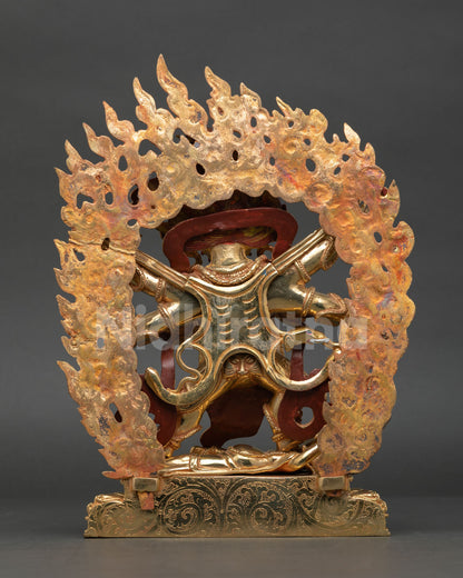 Six Armed Mahakala Copper Statue – Protection and Spiritual Growth