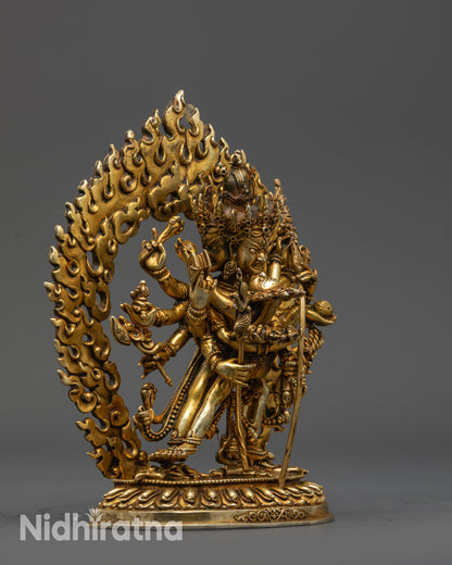 Exquisite Chakrasamvara Statue | Nepalese Artisan-Crafted Tantra Deity