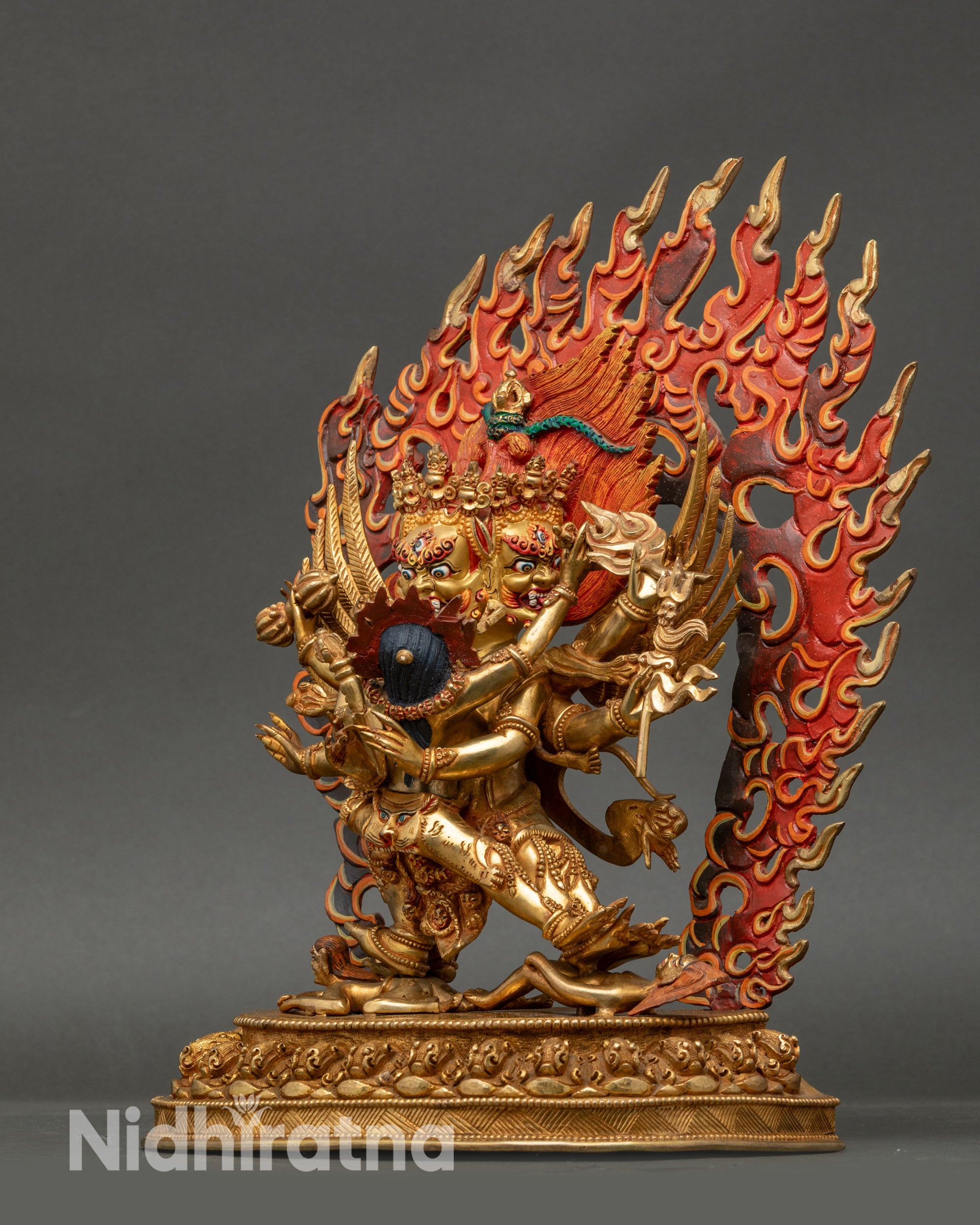 Handmade Vajrakilaya and Consort Statue for Daily Spiritual Practice