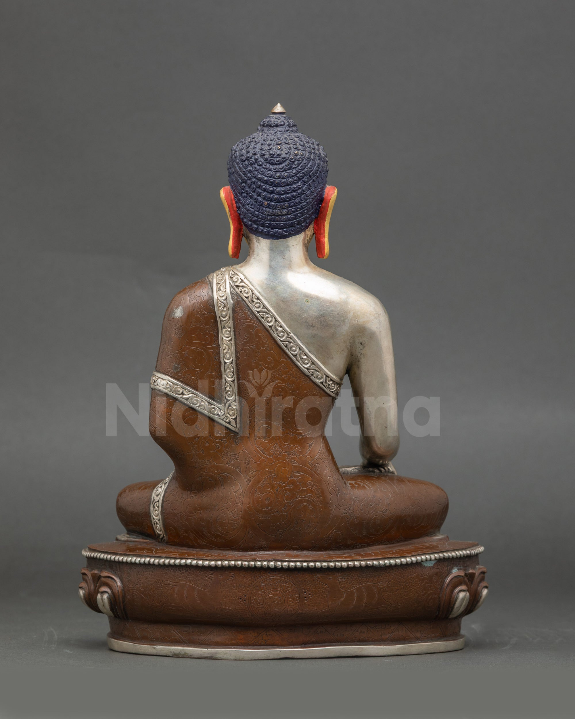 Oxidized Shakyamuni Buddha Statue for Home Decor