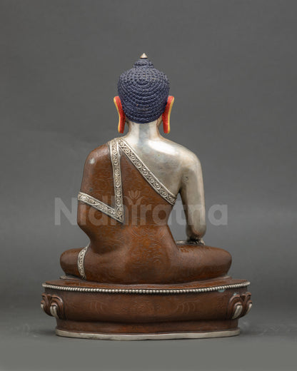 Oxidized Shakyamuni Buddha Statue for Home Decor