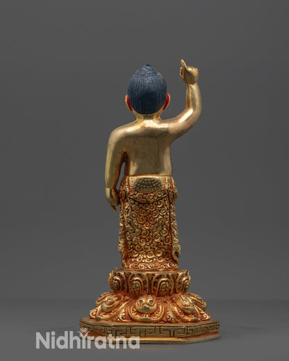 Standing Little Buddha Statue from Nepal | Buddha Born in Lumbini