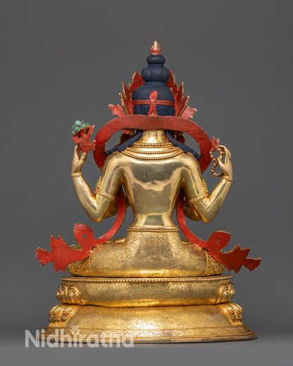 Four-Armed Chenrezig: The Bodhisattva of Compassion in Tibetan Buddhism