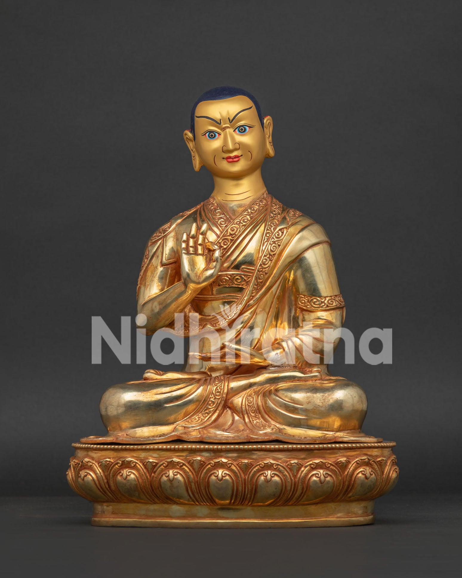 Je Tsongkhapa Set Statue | Founder of the Gelug Buddhist Tradition