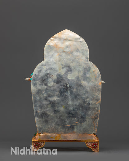 13" Enthroned Bishwo Vajra | Handcrafted Nepalese Ritual Artifact