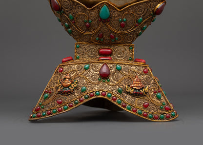 Auspicious Kapala Skull Cup | Sacred Ritual Offering Bowl Nepal