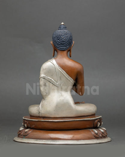 Oxidized Vairocana Buddha Sculpture -Buddha of Purification