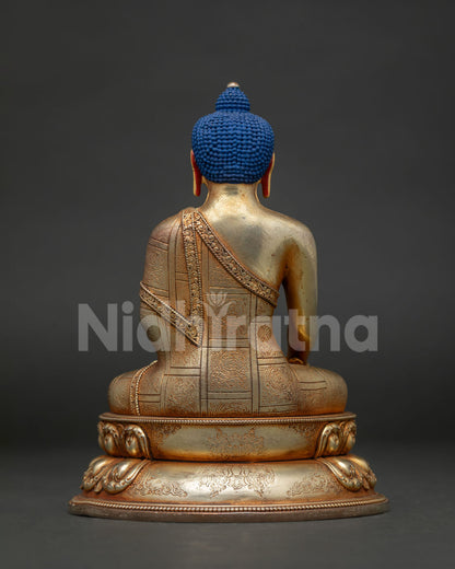 Shakyamuni Buddha Statue | Gold Gilded Nepalese Buddhist Art