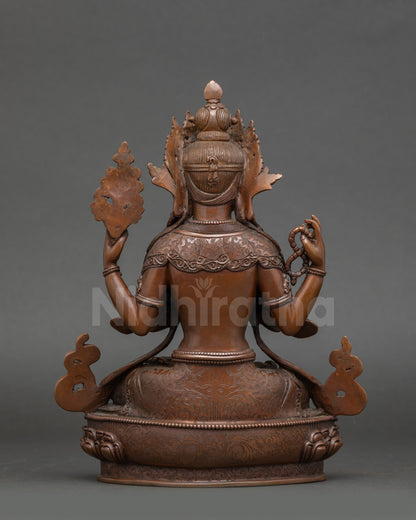 Vajrayana Boddhisattva Chenrezig Statue- Deity of Compassion