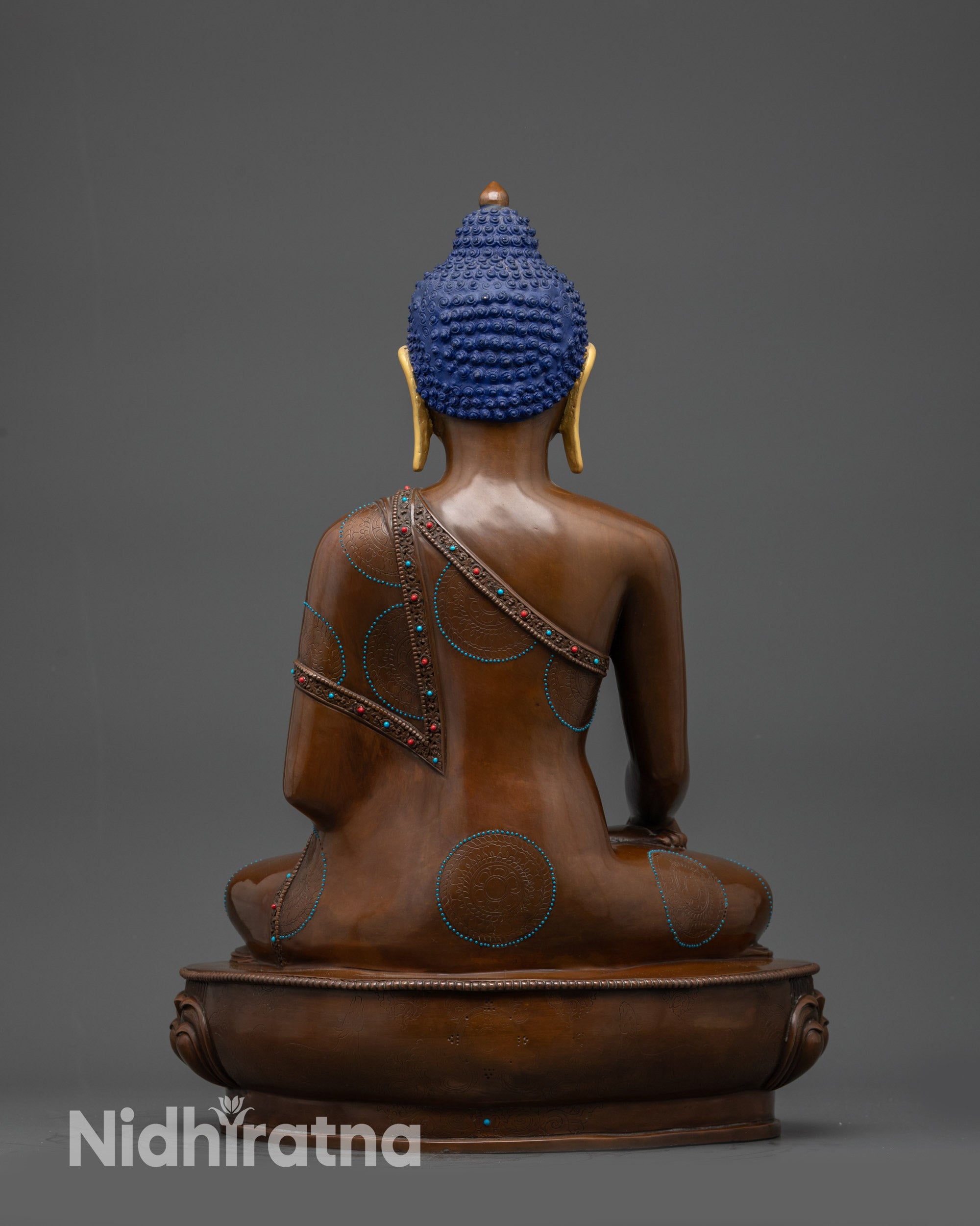 Shakyamuni Buddha Statue- 18” Tibetan Copper Meditation Sculpture