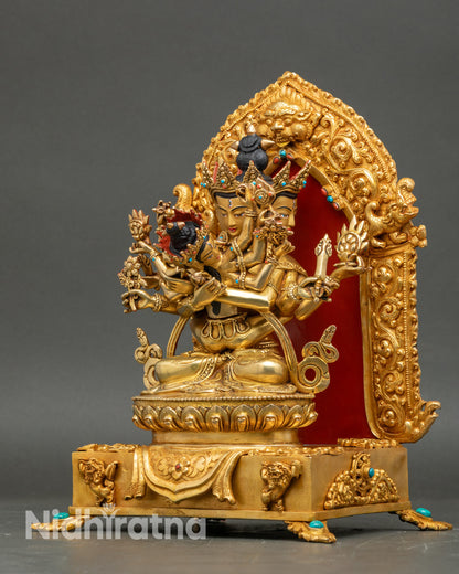 Guhyasamaja and Consort Statue - Vajrayana Tantric Meditation Deity