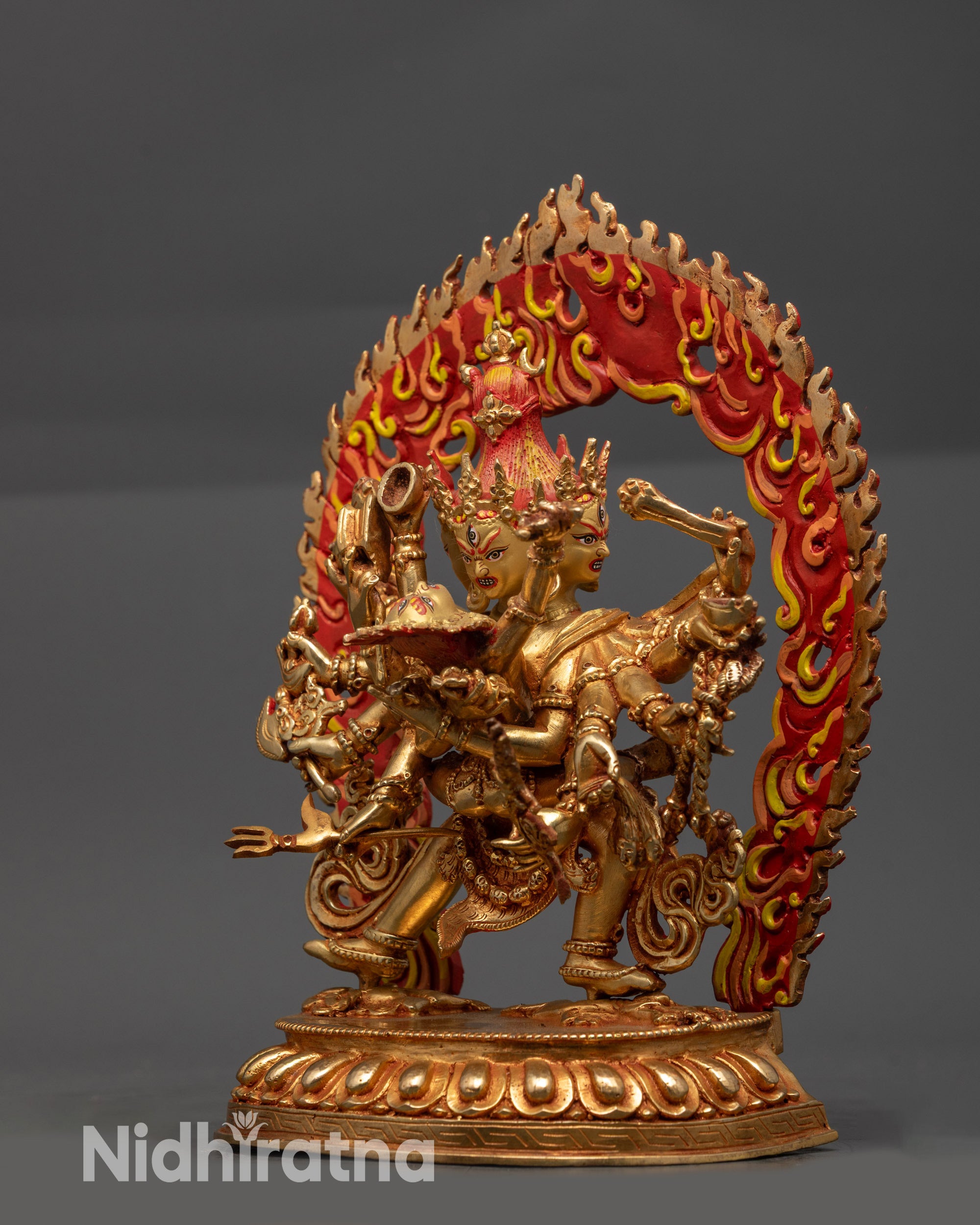 Chakrasamvara Statue | Traditional Buddhist Tantric Deity Sculpture