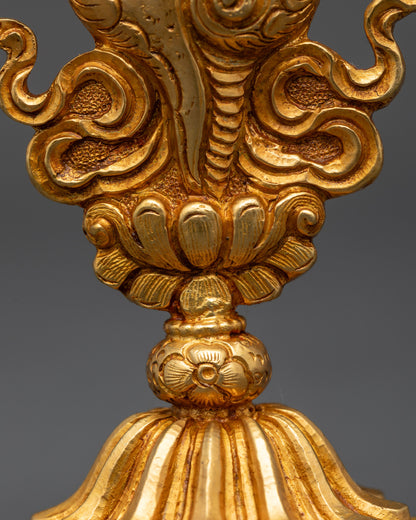 3" Gold Fire-Gilded Ashtamangala Set | Symbol of Universal Harmony