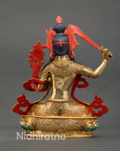 Manjushri Statue – Himalayan Spiritual Sculpture from Nepal