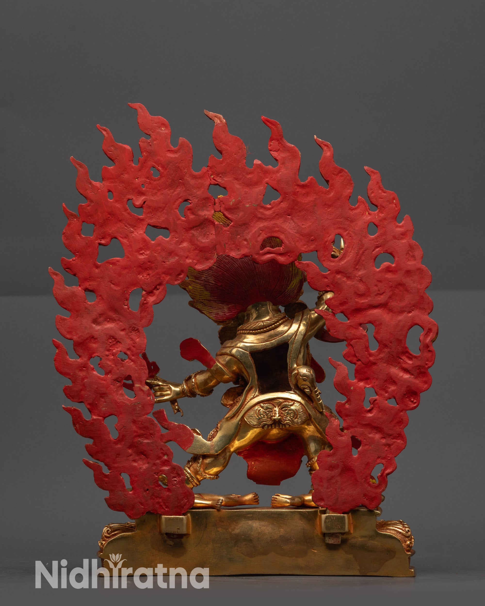 Hand-Carved Guru Dragpo Sculpture | Fierce Form of Guru Rinpoche