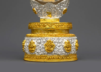 Tantric Kapala Set | Decorative Skull Cups with Auspicious Symbols