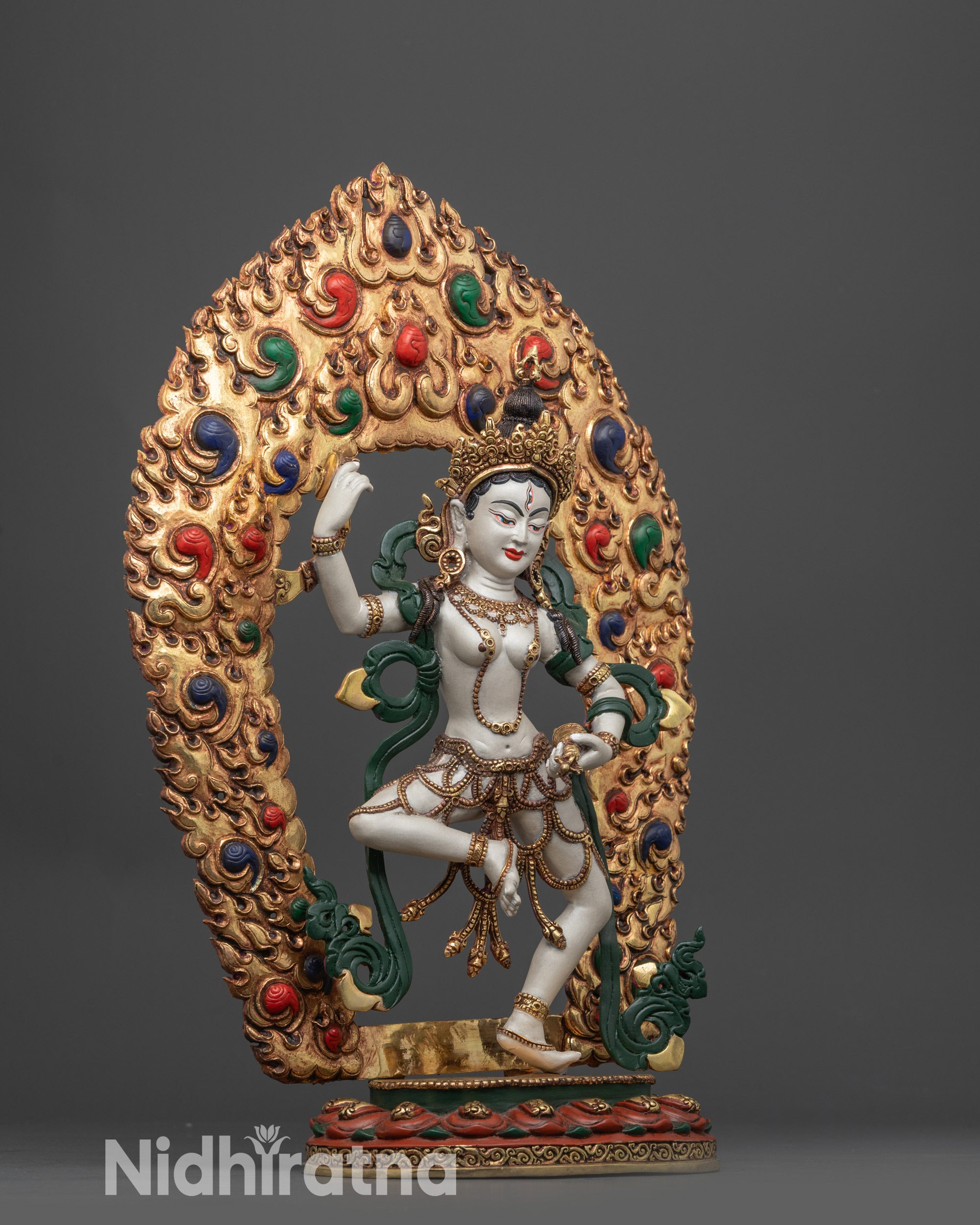 Tibetan Standing Machig Labdron Statue | Enlightened Feminine Energy