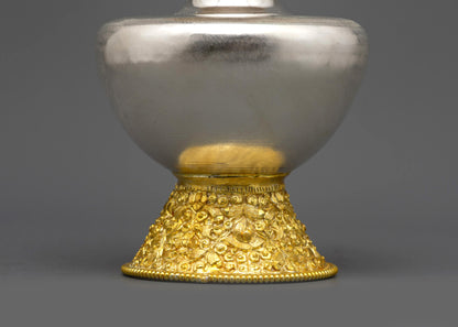 Traditional Tibetan Bhumba | Handcrafted Himalayan Offering Vessel