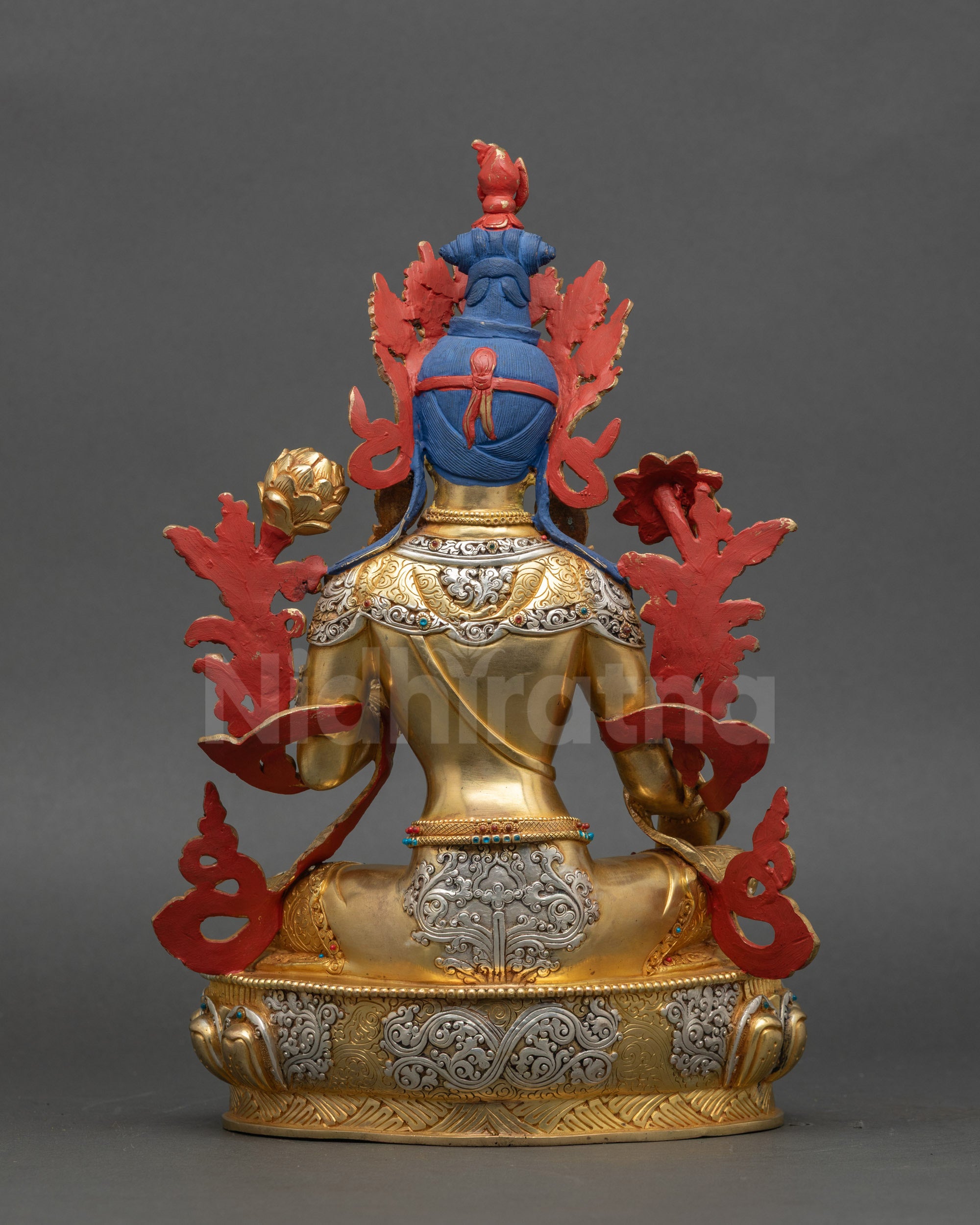 Green Tara Sculpture | Nepalese Gold Fire-Gilded Buddhist Statue