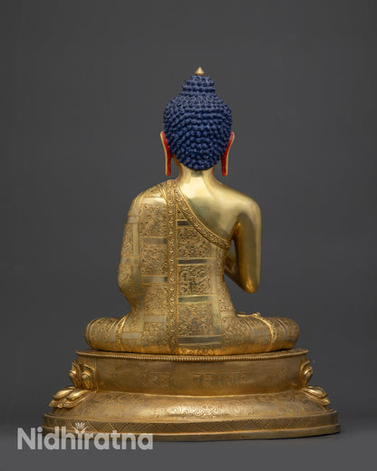 Amoghasiddhi Buddha Statue | Handcrafted Buddhist Sculpture from Nepal