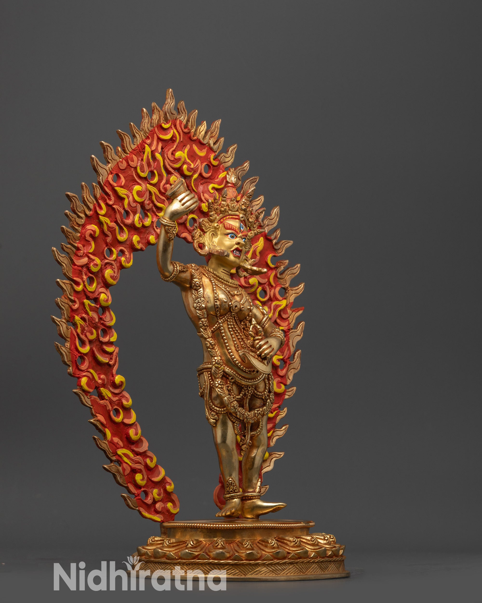 Nepalese Dechen Gyalmo Statue | Traditional Buddhist Protector