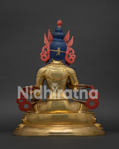 Kshitigarbha Statue | Traditional Lost-Wax Cast Copper Art
