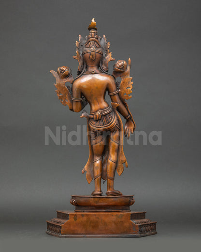 Standing Green Tara Goddess Statue- The Goddess of Buddha