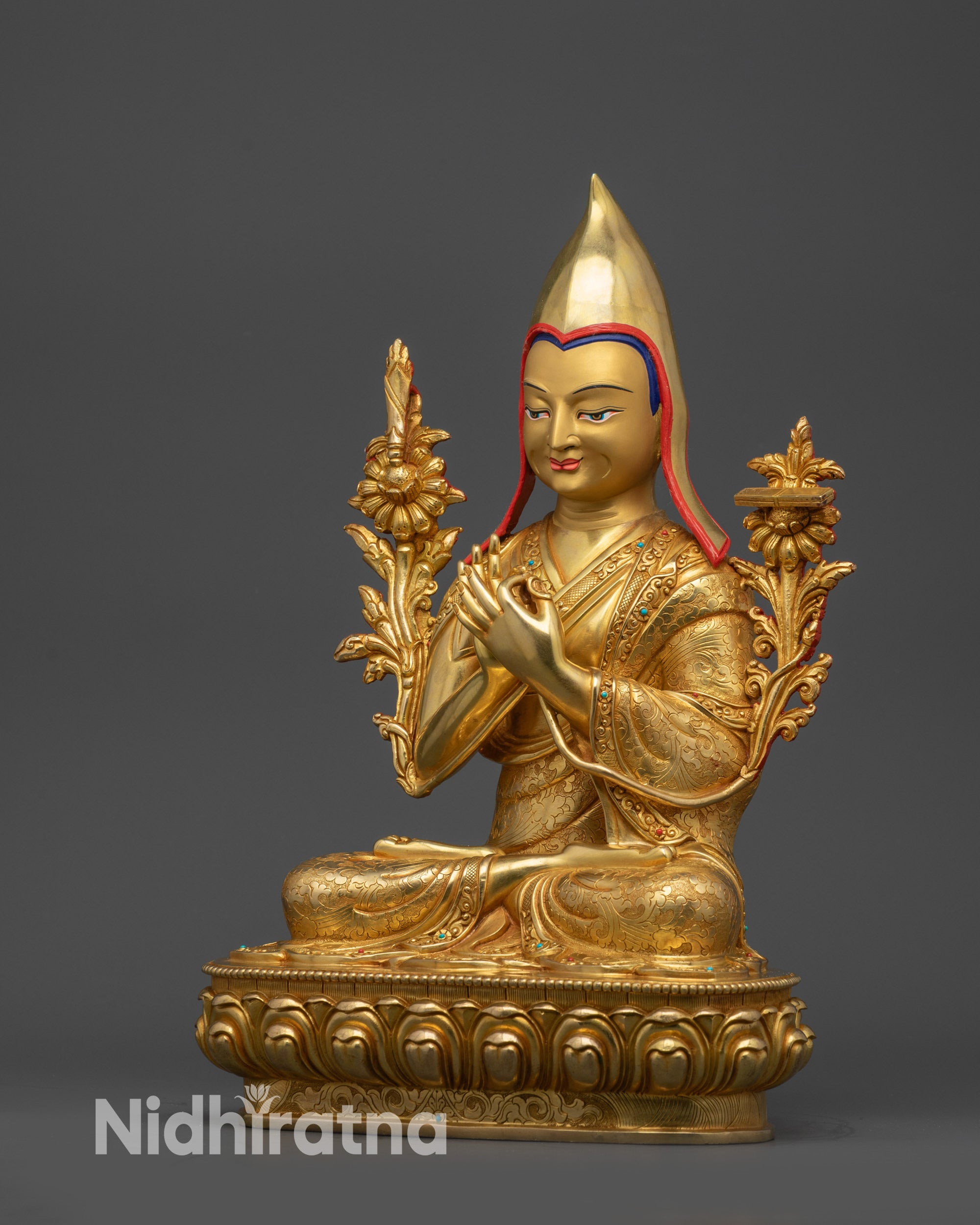 Je Tsongkhapa and His Disciples Statue Set | Buddhist Lama Statues