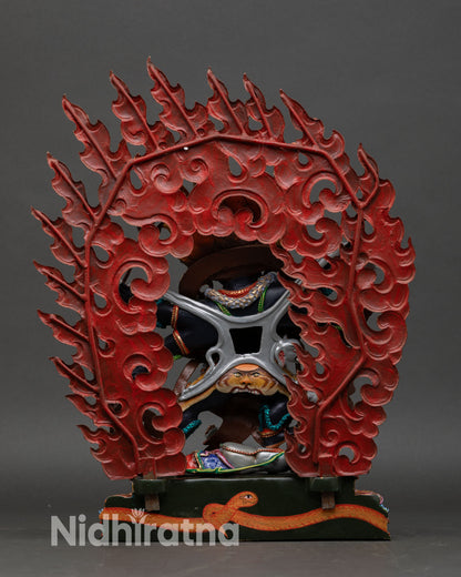 Six Arm Mahakala Statue | Authentic Tibetan Protector Artwork